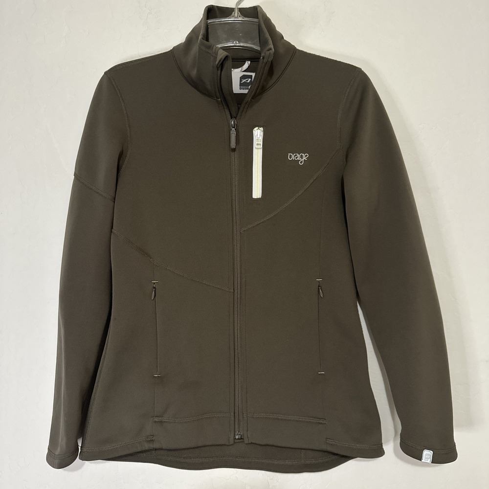 Orage‎ Jacket Womens Small Soft shell White/Green RN#123274